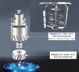 Mélangeur émulsifiant homogénéisant 300L, bouton de contrôle, levage sous vide, machine de fabrication cosmétique mélangeur d'émulsifiant - Product Image 3