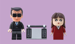 CRAYON SHIN CHAN AND SUZY IN THE LIMOUSINE Anime Character Luxury Car Building <b>Blocks</b> Cute Role Vehicle Assembly Toy - Product Image 4