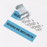 Feuille d'autocollant holographique à impression personnalisée, code à barres altérant ruban de sécurité annulé étiquette holographique garantie annulée si elle est retirée
