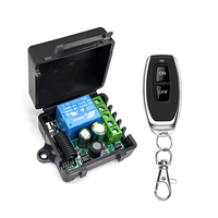 Módulo de Interruptor de Relé Inalámbrico 433MHz 85V-256V de 1 Canal Receptor de Control Remoto RF con 2 Controles para Aplicaciones de Garaje y Portón