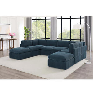 مصنع شعبي بيع بالجملة الجيش الأخضر كوردروي يصل هولستد سحابة أثاث أريكة مقطعية أريكة وحدات فاخرة - Product Image 2