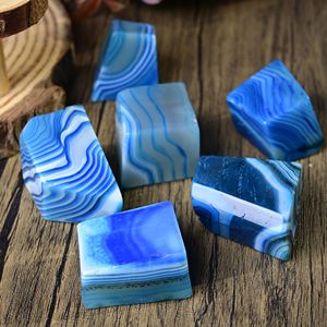 Adornos de Ágata Azul de Alta Calidad al por Mayor, Tallados a Mano, Estilo Bohemio, Tendencia de Moda, Recuerdo DIY, Regalo, Decoración del Hogar - Product Image 6