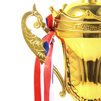 Design créatif Grandes oreilles et capuchon Couronne Prix personnalisé Trophée sportif Tasses Pièces argentées Noir Base haute Youtube Prix Trophée Coupe Métal