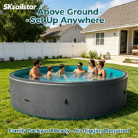 Piscine gonflable ronde en PVC pour l'extérieur, idéale pour la détente, les loisirs et les fêtes