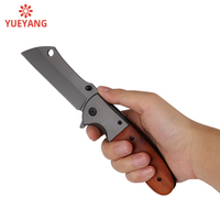 YUEYANG Compact Tactique Poche Couteau Pliant Camping En Plein Air Inoxydable Lame Survie Manche En Bois Offre Spéciale En Gros OEM