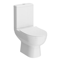 Garde-robe de salle de bain sans monture peu encombrante Toilette sanitaire Dos au mur Toilette en céramique sans réservoir d'eau Toilette Western Piss
