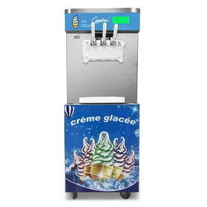 Household Kitchen Hotel 3 Flavors Electric Yogurt Soft Serve Ice Cream Maker Machine