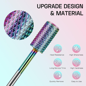 10pcs Carbide <b>Nail</b> Drill Bits Set: Professional Cuticle Bit for Efile <b>Nail</b> Drill with 75pcs Small Sanding Bands - Product Image 1
