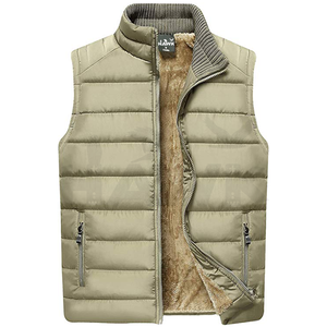 Chaleco Casual de Invierno para Hombre, Cuello Alto, 100% Poliéster, Diseño de Burbujas, Cierre de Cremallera, Impresión de Logotipo Personalizado, Transpirable, Bolsillo Regular - Product Image 1