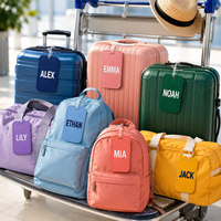 Étiquette de bagage personnalisée brodée en gros, étiquette nominative personnalisée en tissu pour valises et sacs de voyage, commande en gros, MOQ 50 pièces