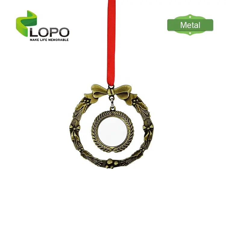 Lopo Neuheiten Sublimation Blank Weihnachten Vintage Craft Ring Ornamente