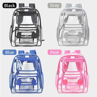 Sac à dos de voyage personnalisé en PVC transparent unisexe étanche 21L de qualité OEM vente en gros avec étui à crayons pour les écoliers