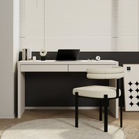 Bureau de salon modulaire avec tiroir, ensemble table et chaise de bureau en bois, bureau informatique écologique et sain, montage facile, design moderne