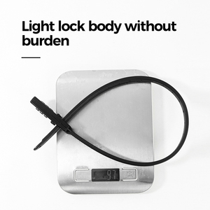 Candado con contraseña de 3 dígitos, bicicleta multiusos, patinete eléctrico, motocicleta, portátil, <span class=keywords><strong>antirrobo</strong></span>, candado para casco de bicicleta, negro - Product Image 4