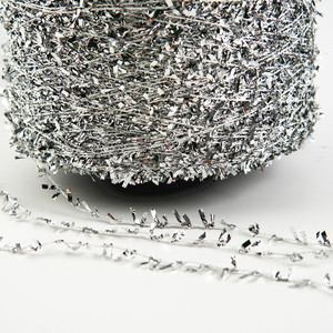 2023 thiết kế mới kim loại <span class=keywords><strong>lurex</strong></span> Bạc phim Sợi trang trí lạ mắt bạc bướm sợi cho thêu Áo len - Product Image 2