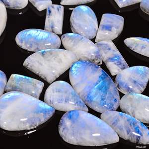 Cabochon de pierre de lune arc-en-ciel naturel Pierres précieuses en vrac Cabochons naturels Pierres précieuses en vrac d'Inde - Product Image 4