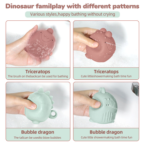 Sinh thái thân thiện Silicone khủng long động vật Float chơi bong bóng em bé và Toddler Bath <span class=keywords><strong>Toy</strong></span> tùy chỉnh OEM cao su Bath <span class=keywords><strong>Toy</strong></span> - Product Image 4