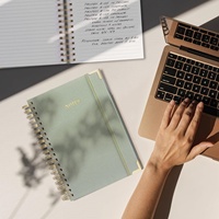 Cuaderno grueso en espiral, diario, tapa dura, libro de notas con reglas universitarias, perfecto para escribir y mantenerse organizado en el trabajo o la escuela