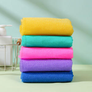 男女沐浴丝瓜按摩刷淋浴天然丝瓜软亚麻背部磨砂垫圈超长背部去角质手套 - Product Image 5