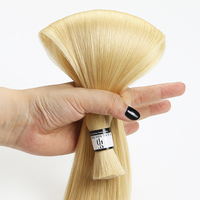 Extensions de Cheveux en Gros 100g 20 22 Pouces Cheveux Blonds Clair Russes à Cuticules Alignées 100% Naturels Cheveux Vierge en Vrac