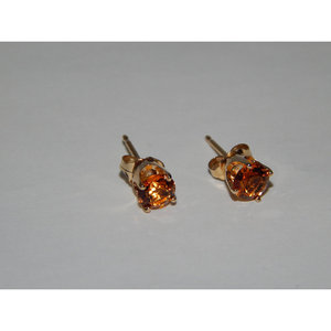 ต่างหูเม็ดเดี่ยวสีทอง & ซิทรีน14K - Product Image 4