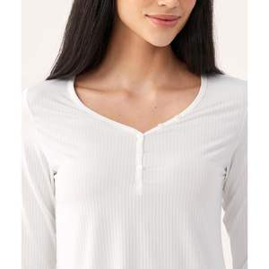 Ensemble de pyjama en viscose de bambou pour femmes, manches longues, col en V, pantalon long, vêtements de nuit doux et confortables, pyjama de qualité supérieure - Product Image 5