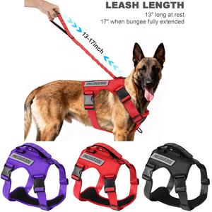 Arnés Ajustable para Perro, Chaleco Reflectante para Mascotas, Arnés Morado Transpirable para Entrenamiento y Paseo con Etiqueta de Identificación - Product Image 2
