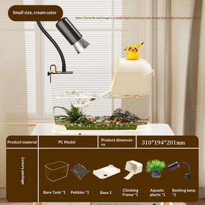 PAIPET Grande Vasca in Plastica per <span class=keywords><strong>Tartarughe</strong></span> con Piattaforma per l'Esposizione al Sole, <span class=keywords><strong>Habitat</strong></span> per Acquario <span class=keywords><strong>d</strong></span>'<span class=keywords><strong>Acqua</strong></span> Dolce per <span class=keywords><strong>Tartarughe</strong></span> Rosse - Product Image 5