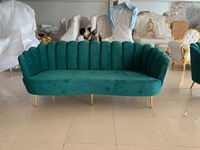Ensemble de canapés de salon en acier inoxydable, design moderne élégant, fauteuil de salon pour mariage, meubles de maison