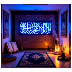 Adesivo Luminoso Islamico EL ad Alta Luminosità <span class=keywords><strong>Versi</strong></span> del Corano Personalizzati, Dua e Motivi Islamici. per il Ramadan e gli spazi spirituali - Product Image 1