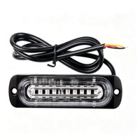 Feux de signalisation d'urgence multicolores à 18 modes stroboscopiques, 5W LED IP65, boîtier en alliage d'aluminium, montage latéral pour camion, SUV, tout-terrain