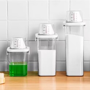 Portable Washing Powder Dispenser with Measuring Cup Airtight <strong>Laundry</strong> Liquid Storage <strong>Jar</strong> for Convenient and Efficient <strong>Laundry</strong> - Product Image 6