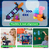 Blocs de construction magnétiques éducatifs Mini World pour enfants ensembles en plastique de modèle d'assemblage de jouet d'aimant carré