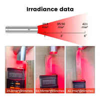 AQSHE 1 grado médico 5 longitud de onda infrarroja fibra óptica láser rojo terapia de luz prueba pluma objetivo antorcha 850nm visión nocturna 5 1 Led