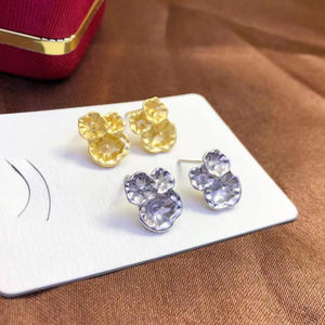 Accessoires de perles DIY en argent S925, boucles d'oreilles tendance avec perles de 3 à 5 mm et support creux 21395, accessoire multi-perles - Product Image 4