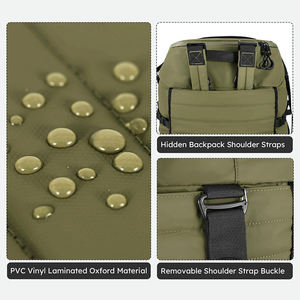 Mochila con Ruedas Plegable de 85L y 29 Pulgadas, Bolsa de Viaje de Lona Suave con Compartimento Separado para Zapatos y Base Acolchada Completa - Product Image 4