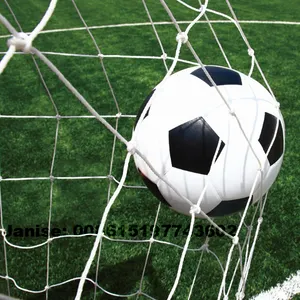 Yüksek kaliteli dayanıklı PE dokuma 3 mm konu 5/7/11 oyuncu futbol net futbol gol