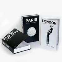 Livres factices de luxe à la mode, boîte ouverte, décoration d'intérieur, marque célèbre, décoration moderne, ensemble de livres de luxe, Londres Channel pour table basse