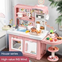 Cuisinière électrique à induction tactile simulée surdimensionnée, jouet de cuisine pour filles, enfants, nouveau style 2022