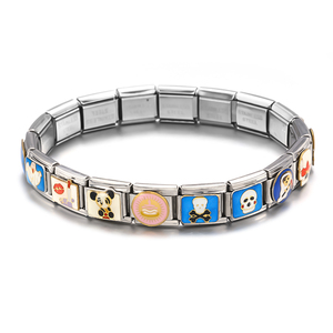 Pesona Halloween Bergaya Italia, Gelang Baja Anti Karat Custom DIY, Rantai Terjalin Elastis untuk Pembuatan Gelang - Product Image 3