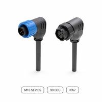 Connecteur circulaire étanche M16 IP68 2~8 broches 10A 5A 3A Prise de montage sur panneau 90° ° 180 °   Prise mâle-femelle pour usage industriel extérieur