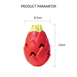 Mainan Kunyah Anjing Ramah Lingkungan dari Karet Interaktif untuk Pengunyah Agresif Bentuk Buah Pitaya Naga untuk Ras Kecil/Sedang/Besar - Product Image 6