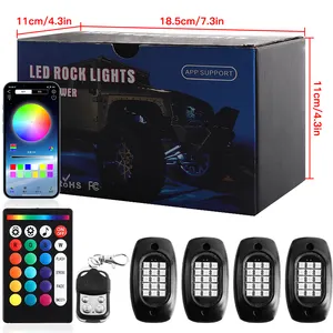 4,6,8,12 Pods APP Controller 4 Pods 8 Pods Multicolor Neon LED Light Kit RGB LED Rock Lights