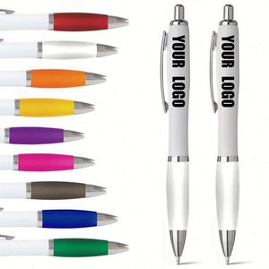 Stylo bille en plastique noir personnalisé avec logo publicitaire pour cadeaux d'entreprise - Vente en gros - Product Image 1