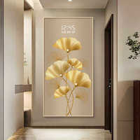 Horloge murale décorative moderne en forme de feuille de Ginkgo avec écran électronique et éclairage LED