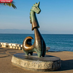 Statue de <span class=keywords><strong>hippocampe</strong></span> en bronze YOUFINE, patine verte, sculpture de vie marine pour la décoration de jardins en bord de mer et de piscines de complexes hôteliers - Product Image 6