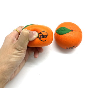 برتقال صناعي واقعي مع أوراق من رغوة البولي يوريثان، محاكاة للبرتقال، زينة للهالوين، ألعاب تخفيف التوتر - Product Image 6