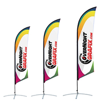 Offre Spéciale bon marché impression par sublimation thermique double face drapeau de plumes extérieur bannière de drapeau de plage volante avec matériel