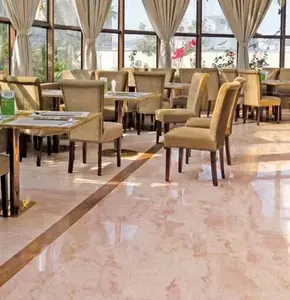 Pink Red Cream marble slabs for floor tiles