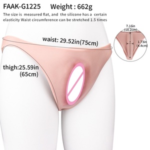 กางเกงในซิลิโคนเสริมอวัยวะเพศหญิงแบบสวมใส่ได้ รุ่น FAAK-G1225 พร้อมช่องกระตุ้น สำหรับผู้ที่ต้องการแปลงเพศและการยืนยันเพศ - Product Image 6